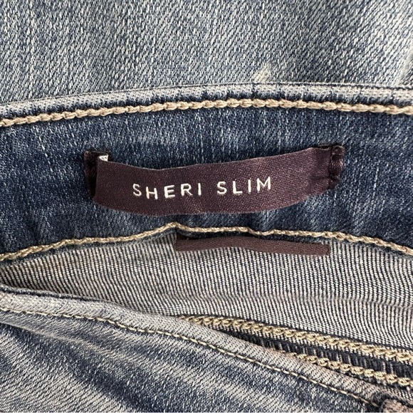 NYDJ Sheri Slim Jeans in Haley Wash size 0 NWT Stretch Pockets Medium Wash - Picture 11 of 14